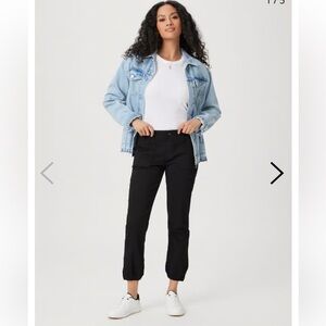 PAIGE JEANS Mayslie jogger in black, size 26